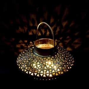 Linterna marroquí Dhuni (Deghchi) Gold Antique Laser Cut para decoraciones navideñas - Product Image 2