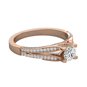 Bague pour femme en or 10 carats avec diamant solitaire, design brillant - Product Image 2