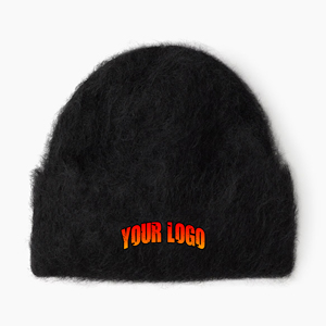 Bonnet en tricot jacquard en acrylique avec logo brodé personnalisé en gros, unisexe, hiver, décontracté, vintage, plage, chaud, bonnet de style skull - Product Image 5