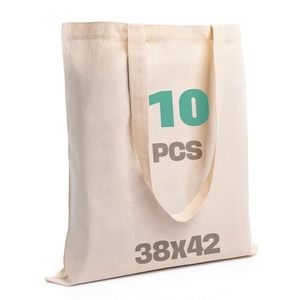 Bolsa de Compras de Lona de Algodón Personalizada con Logotipo, Ecológica, Promocional, Reutilizable, Orgánica, con Asas Largas, Tamaño Mediano - Product Image 1