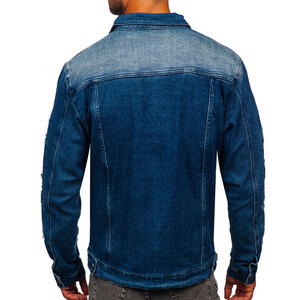 Chaquetas vaqueras ajustables para hombre más vendidas con MOQ bajo/Chaquetas vaqueras de moda recién llegadas con logotipo personalizado - Product Image 2