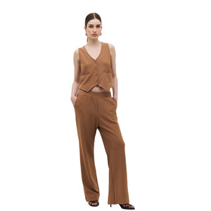 Pantalones Casuales de Cintura Alta para Mujer, Elegantes, Cómodos, de Pierna Ancha, Transpirables y Suaves para Usar en la Oficina - Product Image 5
