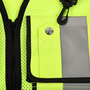 เสื้อกั๊กนิรภัยที่มองเห็นได้ชัดเจนมีแถบสะท้อนแสงสำหรับชุดทำงานสวมใส่สบายน้ำหนักเบา - Product Image 4