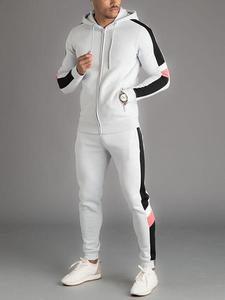 Men's <b>Fleece</b> Tracksuit <b>Oversized</b> Zip <b>Hoodie</b> Jogger Sweatpants Set Heavyweight Casual Sweat suits for Winter Clothing - Product Image 5