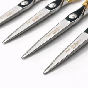 Ciseaux professionnels pour couper les cheveux, manche doré, acier inoxydable, ciseaux de barbier aiguisés pour salon - Product Image 3