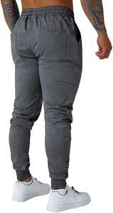 Service OEM Pantalon de jogging décontracté pour homme, coupe slim, 100% coton, doublure en molleton peigné, cordon de serrage au milieu, séchage rapide, course à pied, fitness - Product Image 4