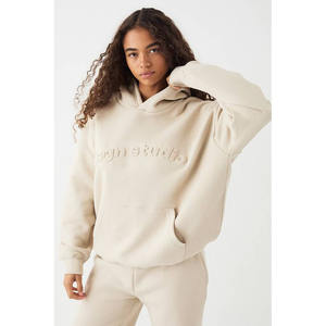 Sudadera con Capucha Extra Grande para Mujer con Logotipo Frontal, Mangas Largas, Estilo Hip-Hop, Holgada, Personalizable, Ropa de Invierno, 100% Algodón Felpa - Product Image 1