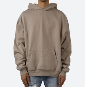 Vente en gros, 800g/m2, polaire épaisse, fermeture éclair complète, sweats à capuche unisexes pour hommes - Product Image 6