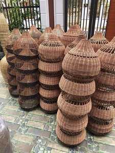 โคมไฟระย้าหวายจากหญ้าทะเลทำจากไม้ไผ่สานด้วยมือปรับแต่งได้สำหรับตกแต่งบ้านคาเฟ่ - Product Image 2