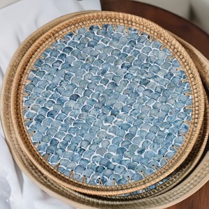 Bandeja de madera ecológica Hathai con laca madre perla personalizada directa de fábrica al por mayor para decoración del hogar - Product Image 6