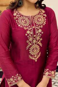 Conjunto Festivo Indio Pakistaní de Kurta, Pantalón y Dupatta |   Ropa Étnica para Mujer Lista para Usar al por Mayor - Product Image 6