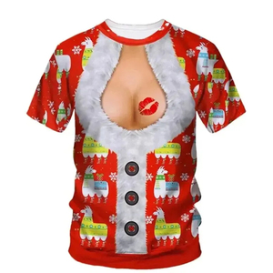 All Over Full <b>Print</b> Christmas Theme Sublimation Button up <b>Shirt</b> Short Sleeve Hawaiian T-<b>Shirt</b> for <b>Men</b> - Product Image 2