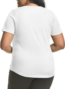 Camiseta de algodón 100% de alta calidad para mujer, camiseta blanca con estampado de letras, ropa informal transpirable para chica, camiseta de talla grande de Hip Hop - Product Image 2