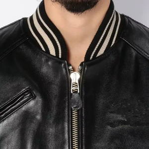 แจ็คเก็ตเบสบอลแบบมีฮู้ด ปักโลโก้คุณภาพสูง สีดำ สั่งทำได้ ผลิตโดยผู้ผลิต OEM ระดับพรีเมียม - Product Image 5