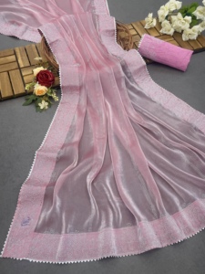 EXCLUSIVO INDIO Bollywood Designer Saree Fancy Latest Premium Silk Premium Quality Saree Sari Premium Quality Latest BRIDAL - Product Image 3