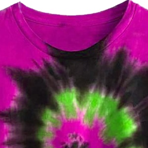 Secado rápido, fácil de lavar y llevar, cómodo para uso diario, tela suave, el mejor diseño, camiseta con tinte de corbata para mujer con color personalizado - Product Image 4