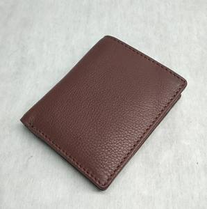 Portefeuille en cuir Crazy Horse pour homme et femme, porte-cartes RFID, pochettes, logo en relief par transfert thermique, Carteras, fermeture éclair courte - Product Image 5