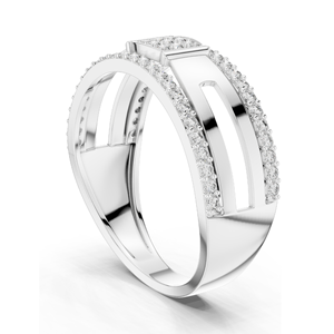 Bague en diamant cultivé en laboratoire de 0,464 carats pour femmes, clarté VVS-VS EF, or 18 carats, 14 carats, 10 carats et argent 925, or rose, or jaune, or blanc - Product Image 6
