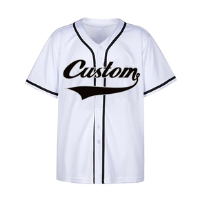 Factory Direct 100% Polyester Baseball Jersey Breathable Quick Dry Custom Men's Adult Uniform With Pockets And Logo - Product Image 1