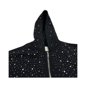 Sudaderas de Algodón para Hombre con Diamantes de Colores Personalizadas de Alta Calidad, Sudaderas con Capucha y Cremallera con Pedrería Completa - Product Image 6