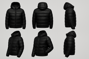 2024 hiver hommes couleur unie vers le bas Parkas matelassé à capuche vestes bouffant chaud épais veste mâle mode décontracté Parka manteau OEM - Product Image 2