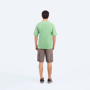 Venta al por mayor 100% algodón camisetas de los hombres de alta calidad de talla grande opciones con logotipo personalizado de impresión 250 GSM camiseta lisa - Product Image 5