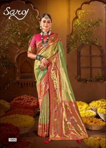 Collection de saris en soie de qualité supérieure modernes Vêtements ethniques pour les fêtes d'été et les festivals culturels Commandes en gros Bienvenue - Product Image 4