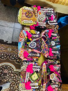 Bolso Tote Bohemio Bordado a Mano con Decoración de Conchas y Diseño de Parches con Pompones para Uso Diario de Mujeres, Forro de Algodón - Product Image 6