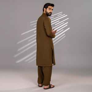 ชุดลำลองฤดูหนาวระบายอากาศได้ดีสำหรับผู้ชาย ชัลวาร์ กามีซ ไซส์ใหญ่พิเศษ AA IMPEX สำหรับวันอีดและงานแต่งงาน - Product Image 4