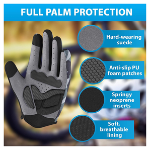 Full Finger Lightweight Sports Cycling <b>Gloves</b> Wind-Breaking Touch Screen Compatible Anti-Slip Breathable UV Protection - Product Image 3