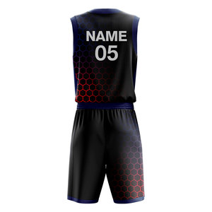 Muestras gratis de nueva camiseta de baloncesto y pantalones cortos de baloncesto personalizados para hombre sublimado Reversible uniforme de baloncesto - Product Image 2