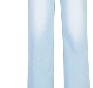 Jean décontracté pour femme en denim extensible, taille haute, respirant, séchage rapide, délavage clair, coupe droite, stock en gros - Product Image 2