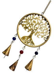 Carillón de viento de hierro hecho a mano, cuentas coloridas, campanas de latón, hogar, jardín, Patio, campana colgante decorativa, borlas, extraíble, ecológico - Product Image 2