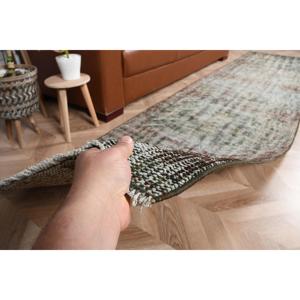 Alfombra Turca Vintage, Alfombra de Pasillo de 2.6x11.2 pies (80x341 cm), Alfombra de Lana con Diseño Floral Gris - Product Image 4