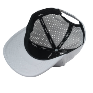 5 Panel Flat Brim Trucker <b>Cap</b> Waterproof Quick Dry Laser Perforated Breathable Adjustable Snapback <b>Plain</b> Blank <b>Baseball</b> Hat Unis - Product Image 5