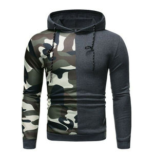 Meilleur sweat à capuche décontracté d'hiver pour hommes 100% coton solide thermique mince fermeture éclair sweat teint uni avec Style Streetwear - Product Image 4