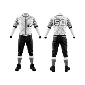 Uniforme de béisbol sublimado personalizado con botones para jóvenes, hombres y mujeres, ropa deportiva, ropa de equipo de poliéster, conjunto de béisbol - Product Image 2