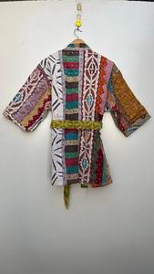 Handmade Winter Women's Kantha <b>Kimono</b> Robe Cutwork Puffer <b>Jacket</b> Design Perfect Streetwear and Mom's Gift - Product Image 6