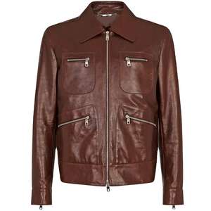 Chaqueta informal de cuero a la moda para hombre, nuevo modelo con cremallera y cuello levantado, talla grande, moda de invierno, precio al por mayor - Product Image 1