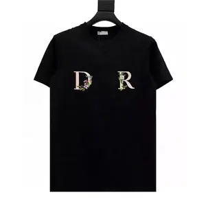 Venta al por mayor 100% algodón camisetas de los hombres de color sólido personalizado de punto 260g transpirable ecológico verano Casual diseño último - Product Image 1