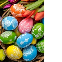 Elegante handgemachte hölzerne Ostereier Handgemalte künstliche Eier & Bunny Party Dekorationen für Ostern Feier