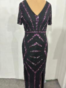 ชุดเดรสคลับคอวียาวถึงพื้นลูกปัดเลื่อมปักลายสำหรับงานปักลายสวยงามทรงสูงราคาถูกมาก - Product Image 2
