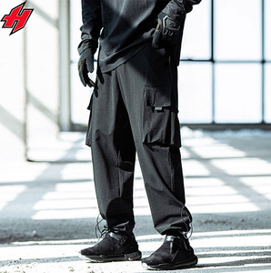 Techwear กางเกงคาร์โก้ผู้ชาย, กางเกงฮาราจูกุฮิปฮอปสตรีทแวร์กางเกงวอร์มเอวยางยืดกางเกงเทคโนโลยีไซเบอร์พังค์ - Product Image 2