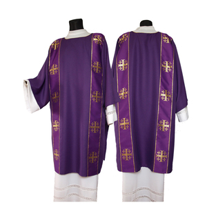 Thobe/Thawb Chasuble Surplice unisexe personnalisé, fabrication 2025 au Pakistan, pour prêtre catholique, OEM, broderie unie, coton de prière - Product Image 1