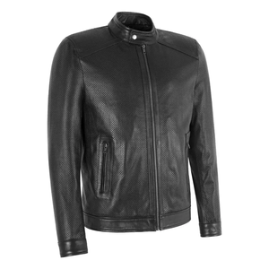 Veste de moto personnalisée de haute qualité en cuir tendance hiver pour hommes - Product Image 2