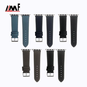 Design Customized High-quality Genuine Calf Leather Replacement Wristband Perforated Oval 20mm/22mm Stainless Steel Buckle <b>Watch</b> - Product Image 1