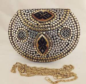 Nouvel arrivage de sac à main vintage bohème en résine avec poignée pour femmes du fabricant indien d'articles de fête à la mode prix de gros - Product Image 6