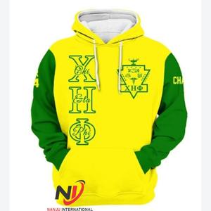 Sweats à capuche Sororité Chi Eta Phi Chenille Poitrine Centrale Double Couleur Lettres Pull Manches Longues Lettre Grecque sweats à capuche pour femme - Product Image 1