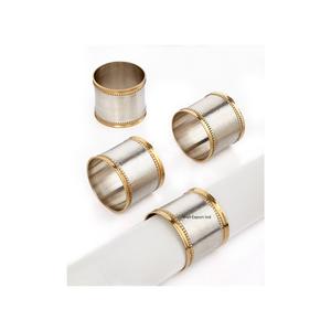 Ronds de serviette carrés en métal faits à la main en couleurs émaillées pour porte-serviettes de table de mariage et de restaurant - Product Image 3