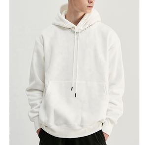 Sweat à capuche rétro en laine épaisse personnalisé pour hommes coton mélangé de haute qualité Streetwear surdimensionné et lourd brodé 3D Long hiver - Product Image 5